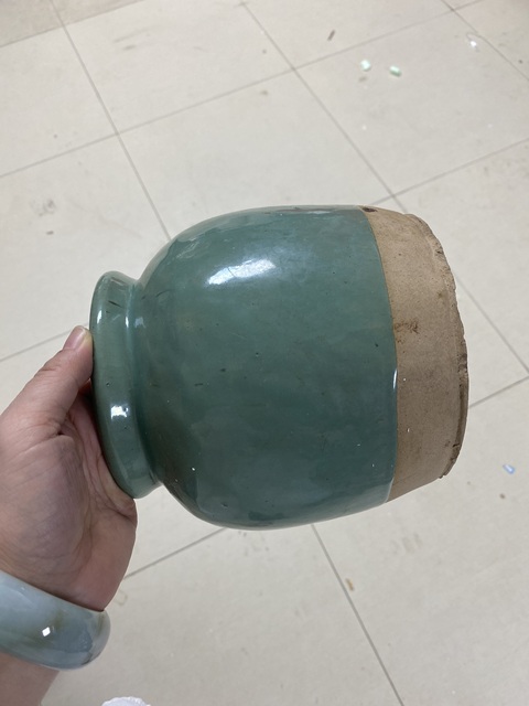 古玩陶瓷綠釉罐真品鑒賞圖