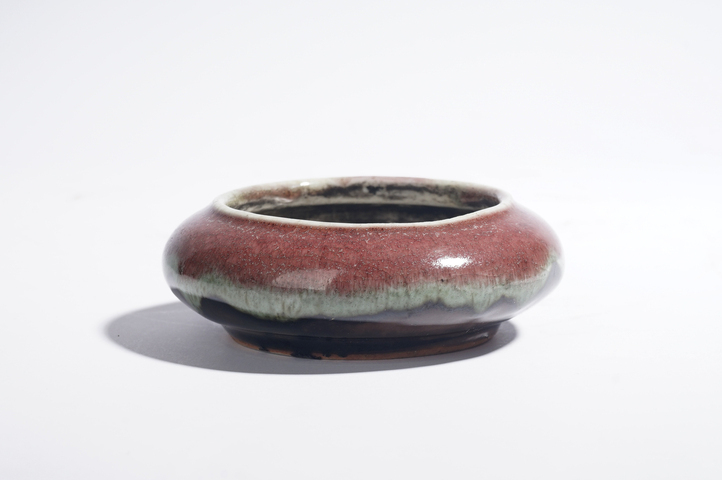 古玩陶瓷清晚期·窯變釉三陽開泰洗真品鑒賞圖