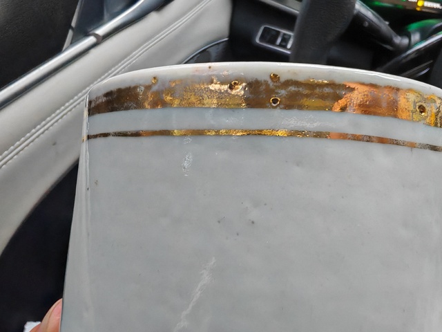 古玩陶瓷粉彩人物故事帽筒真品鑒賞圖