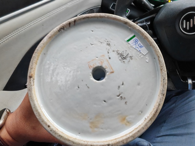 古玩陶瓷粉彩人物故事帽筒真品鑒賞圖