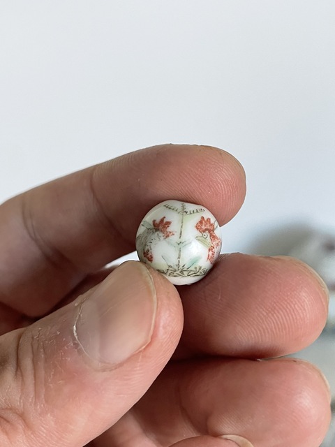 古玩陶瓷大雞圖瓷珠真品鑒賞圖