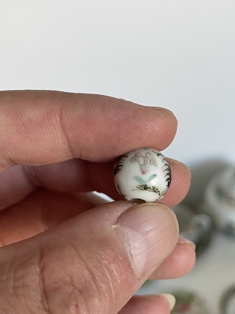 古玩陶瓷大雞圖瓷珠真品鑒賞圖