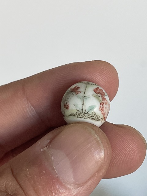 古玩陶瓷大雞圖瓷珠真品鑒賞圖