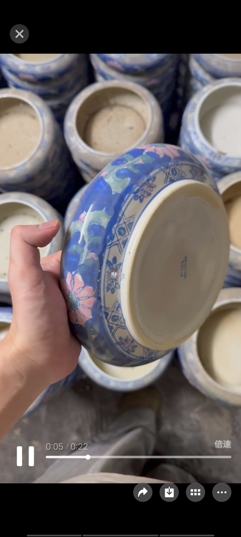 古玩陶瓷水仙盆真品鑒賞圖