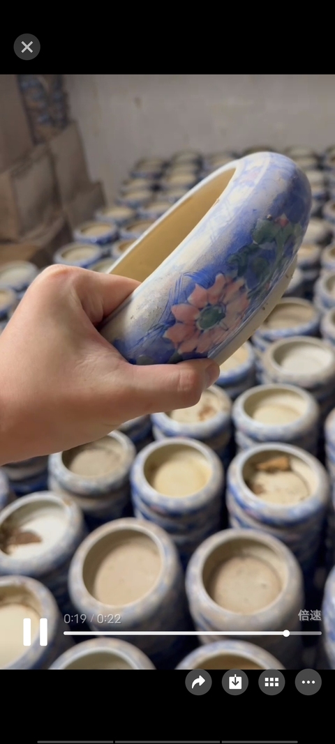 古玩陶瓷水仙盆真品鑒賞圖