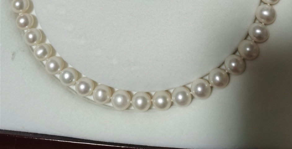 古玩玉器海水珍珠項鏈真品鑒賞圖