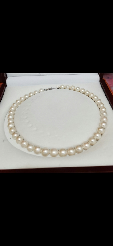 古玩玉器海水珍珠項鏈真品鑒賞圖