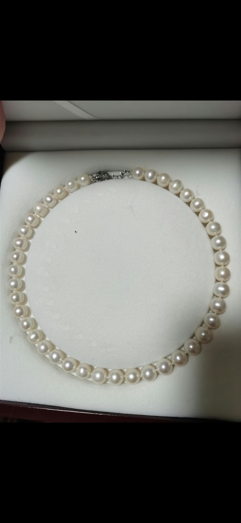 古玩玉器海水珍珠項鏈真品鑒賞圖