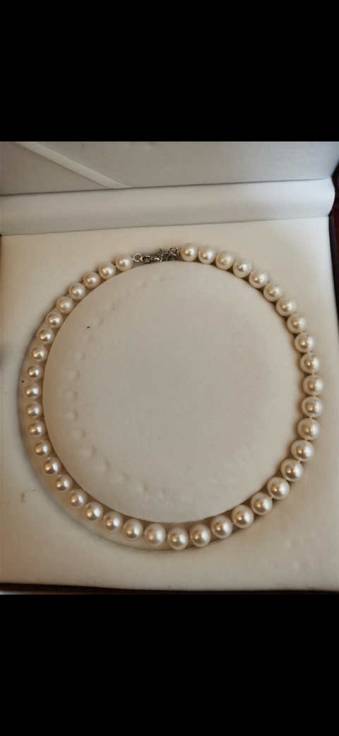 古玩玉器海水珍珠項鏈真品鑒賞圖