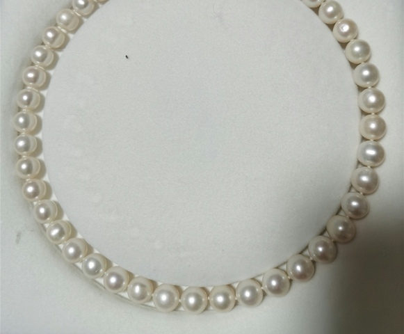 古玩玉器海水珍珠項鏈真品鑒賞圖