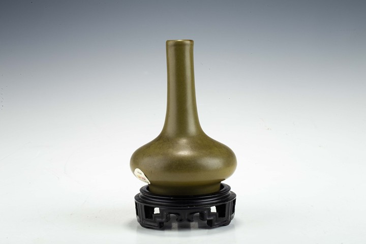 古玩陶瓷清末民初·茶葉末釉荸薺瓶拍賣(mài)，當(dāng)前價(jià)格3940元