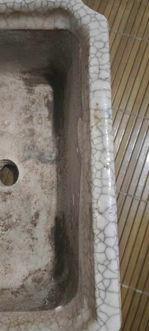古玩陶瓷哥釉花盆真品鑒賞圖
