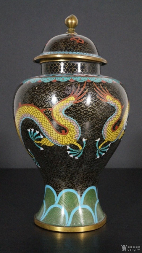 古玩雜項銅琺瑯罐真品鑒賞圖