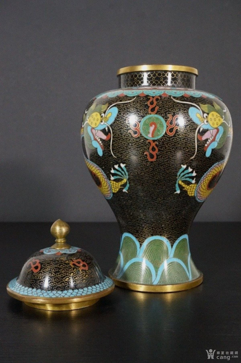 古玩雜項銅琺瑯罐真品鑒賞圖