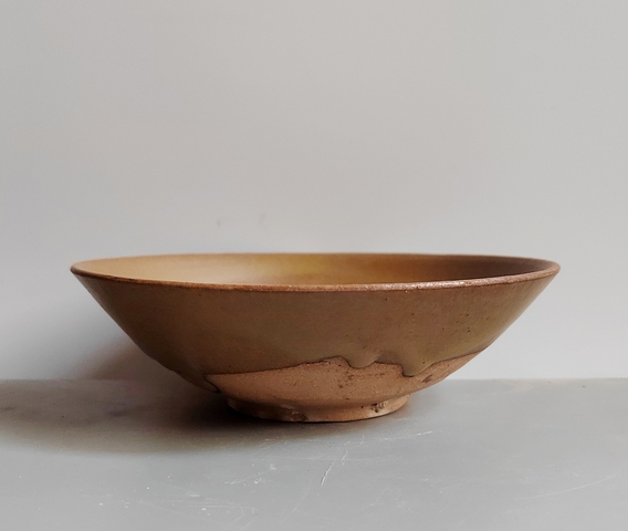 古玩陶瓷明代茶葉末釉茶碗拍賣，當前價格76元