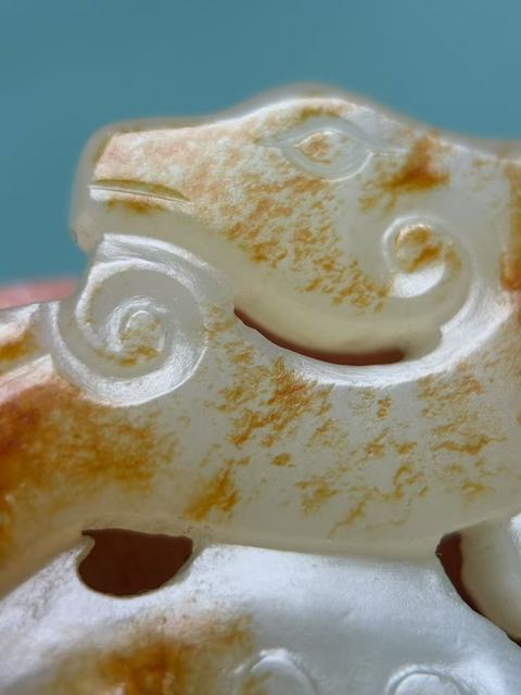 古玩玉器和田玉螭龍紋玉佩真品鑒賞圖