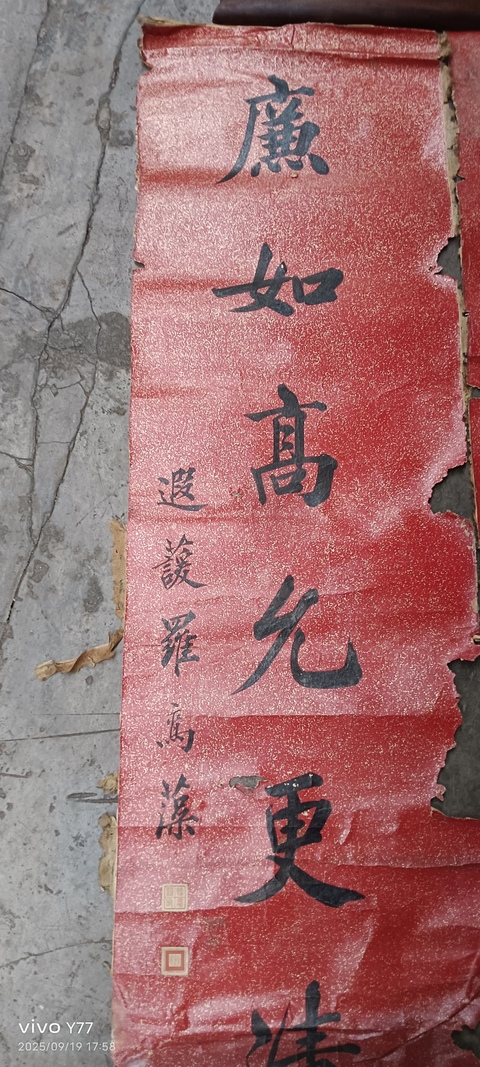 古玩字畫羅遐蘐行揩對聯真品鑒賞圖