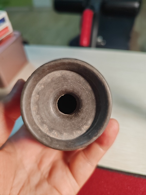 古玩陶瓷灰陶盤口壺真品鑒賞圖