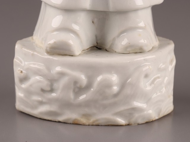古玩陶瓷德化白瓷東方朔造像真品鑒賞圖