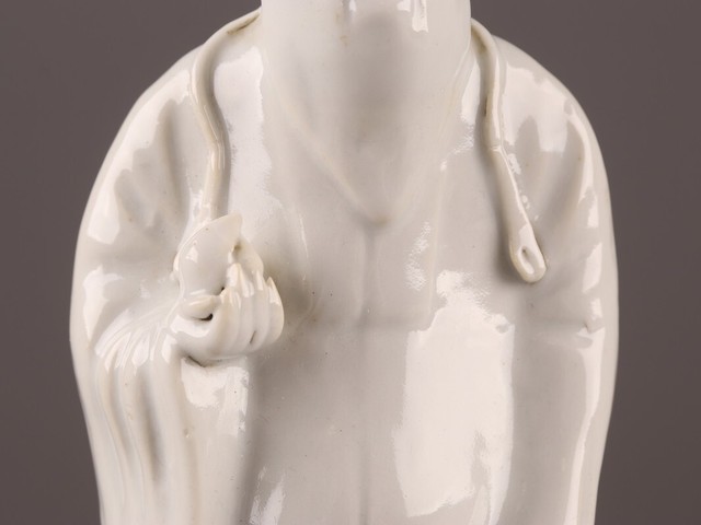 古玩陶瓷德化白瓷東方朔造像真品鑒賞圖