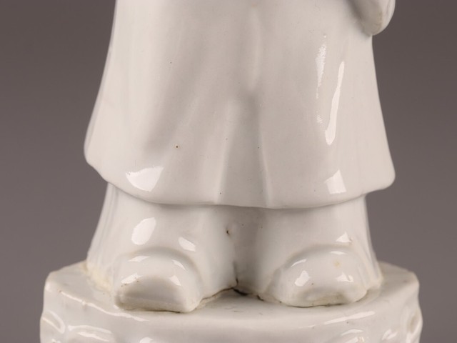 古玩陶瓷德化白瓷東方朔造像真品鑒賞圖