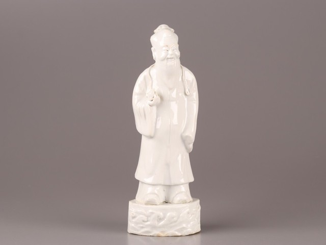 古玩陶瓷德化白瓷東方朔造像真品鑒賞圖