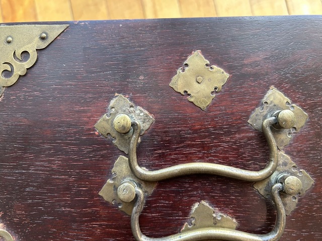 古玩雜項花梨木雕刻制作木箱真品鑒賞圖