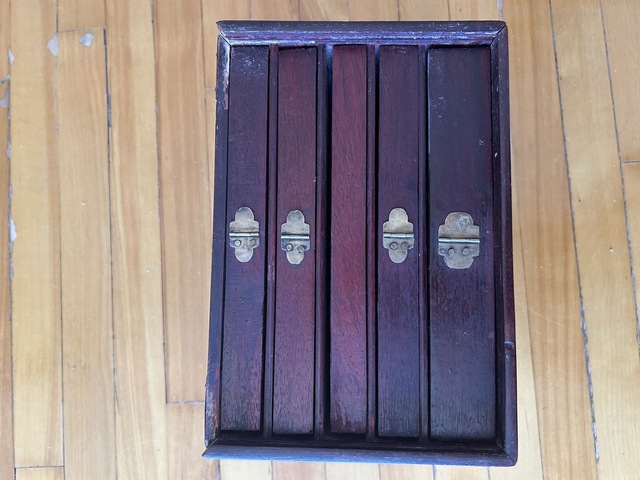 古玩雜項花梨木雕刻制作木箱真品鑒賞圖