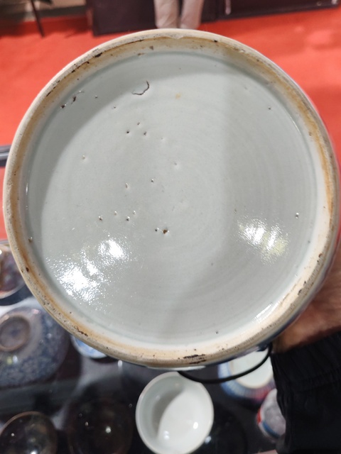 古玩陶瓷青花四系粥罐真品鑒賞圖