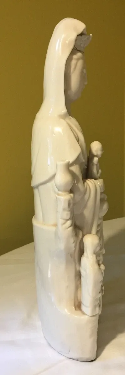 古玩陶瓷德化白瓷送子觀音造像真品鑒賞圖