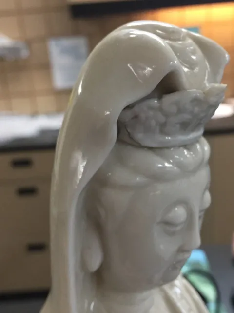 古玩陶瓷德化白瓷送子觀音造像真品鑒賞圖