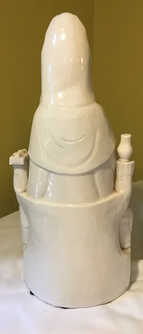 古玩陶瓷德化白瓷送子觀音造像真品鑒賞圖