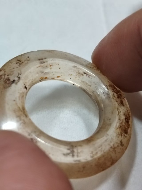 古玩玉器水晶雕“三才環”真品鑒賞圖
