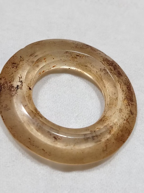 古玩玉器水晶雕“三才環”真品鑒賞圖