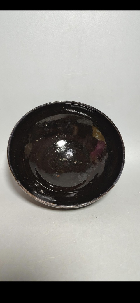 古玩陶瓷元末明初時期黑釉碗真品鑒賞圖