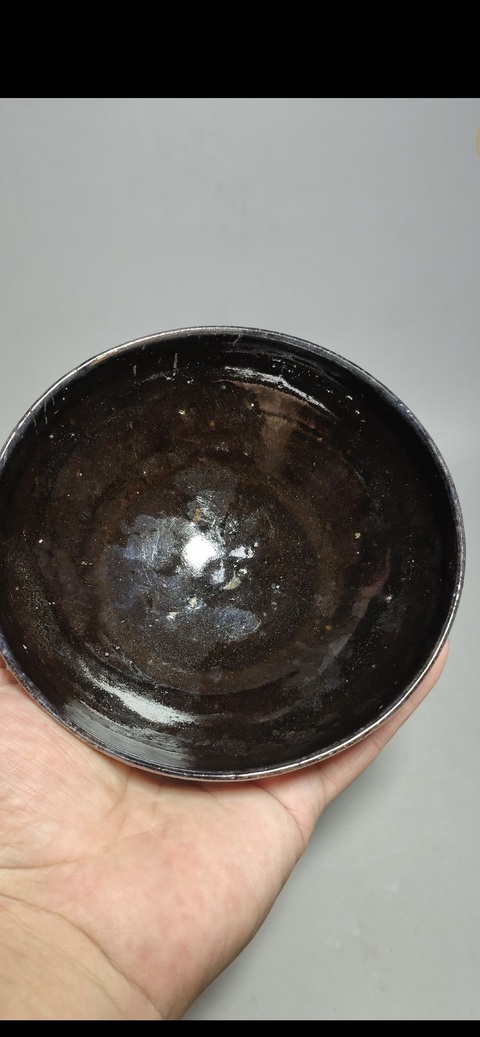 古玩陶瓷元末明初時期黑釉碗真品鑒賞圖