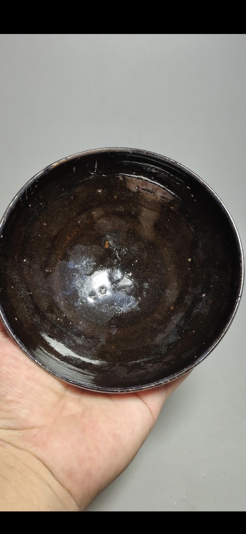 古玩陶瓷元末明初時期黑釉碗真品鑒賞圖