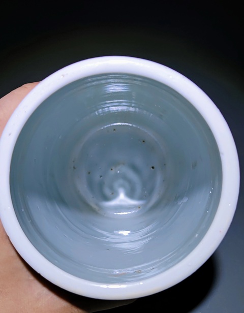 古玩陶瓷洪福齊天粉彩帽筒真品鑒賞圖