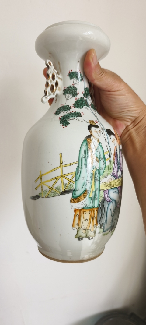 古玩陶瓷琴棋書畫洗口瓶真品鑒賞圖