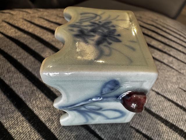 古玩陶瓷青花釉里紅硯滴真品鑒賞圖