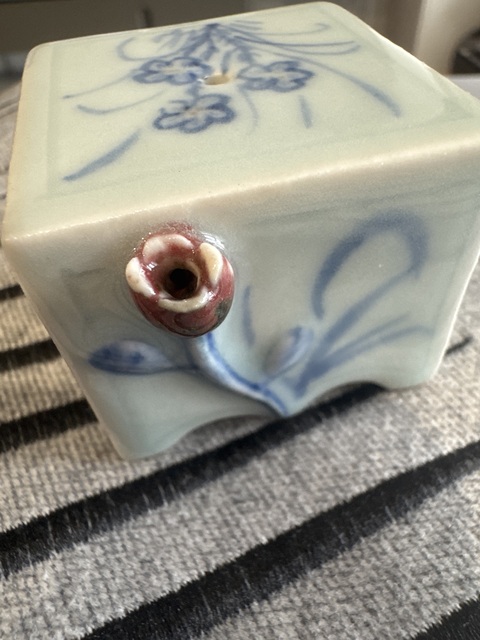 古玩陶瓷青花釉里紅硯滴真品鑒賞圖