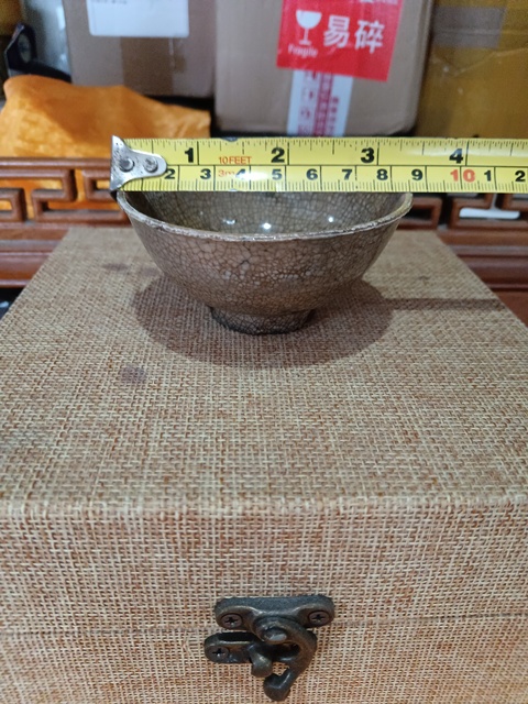 古玩陶瓷罕見珍品明代哥窯茶盞拍賣，當前價格5980元