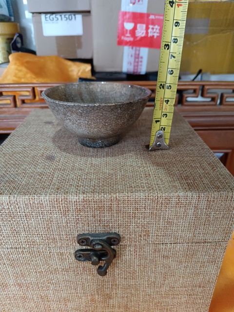 古玩陶瓷明末清初哥釉杯拍賣，當前價格1980元