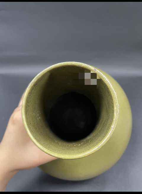 古玩陶瓷清光緒 茶葉末釉荸薺瓶真品鑒賞圖