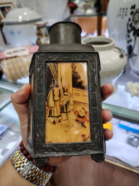 古玩銅器茶葉罐真品鑒賞圖