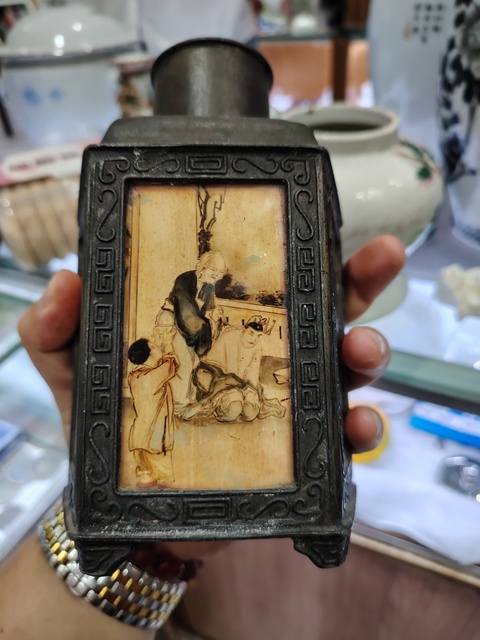 古玩銅器茶葉罐真品鑒賞圖