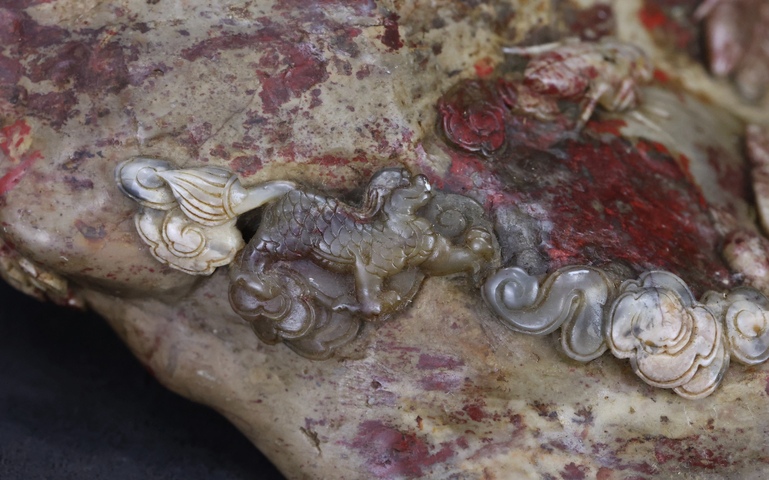 古玩雜項昌化雞血石擺件真品鑒賞圖