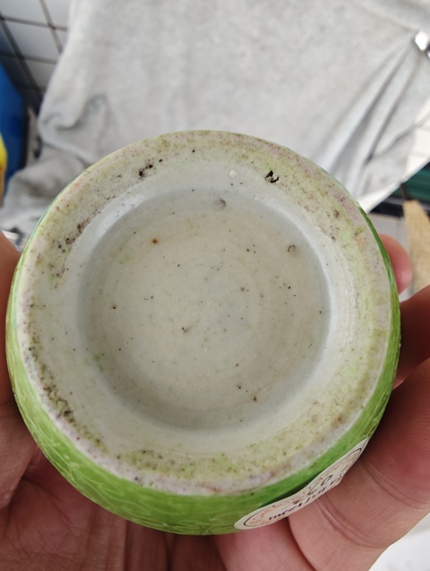 古玩陶瓷扎道綠地粉彩花卉紋罐真品鑒賞圖