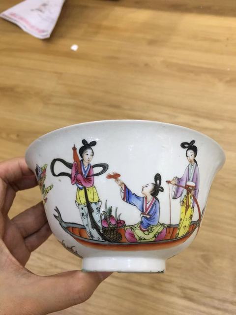 古玩陶瓷粉彩碗真品鑒賞圖
