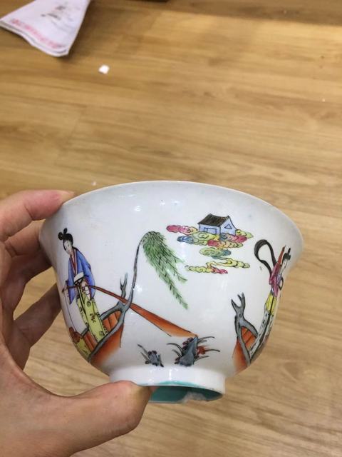 古玩陶瓷粉彩碗真品鑒賞圖